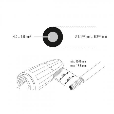 MC4-kompatibler Steckverbinder, Stecker negativ, Push-In 4-6 mm² Weidmüller PV-STICK-VPE10 